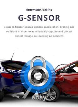 Car Dash Camera FHD 1080p Dual Lens Front Rear Cam GPS Touch Screen G Sensor