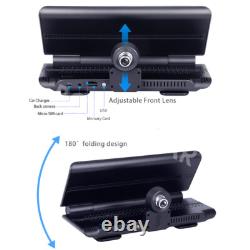 Car Dash Camera FHD 1080p Dual Lens Front Rear Cam GPS Touch Screen G Sensor