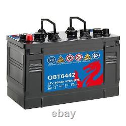 Car Starter Battery 100Ah 870A 12V Euro Compact Low D2 Quinton Hazell QBT6442