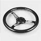 Carbon Fiber Black Style 350mm Deep Dish Steering Wheel For 6 Bolts Hub
