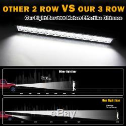 Curved 52 LED Light Bar Off Road 4x4 Driving Roof Bar 18W pods light wiring