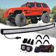 Curved 54inch Led Light Bar Combo+2x 4 Pods Cube+wiring+remote Kit For Jeep