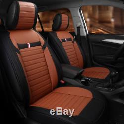 Deluxe 8 PCS Seat Cover Leather Full Set Cushion 5-Seats Car Seat Accessories