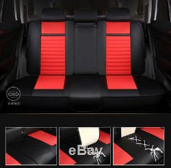 Deluxe 8 PCS Seat Cover Leather Full Set Cushion 5-Seats Car Seat Accessories