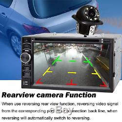 Double 2 DIN Head Unit Car Stereo CD DVD Player Touch Screen & Rearview Camera