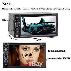 Double 2 DIN Head Unit Car Stereo CD DVD Player Touch Screen & Rearview Camera