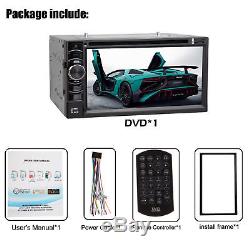 Double 2 DIN Head Unit Car Stereo CD DVD Player Touch Screen & Rearview Camera