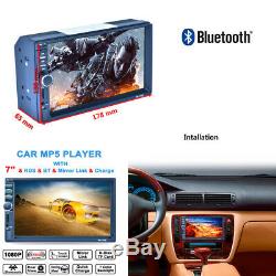Double 2DIN Touch Screen MP5 MP3 Player Bluetooth AM RDS FM Radio Reverse View