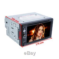 Double DIN 6.2 In dash Car Stereo Radio CD DVD Player FM/USB/TF Bluetooth MP5