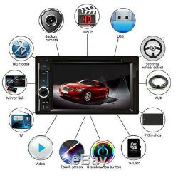 Double DIN 6.2 Inch In dash Car Stereo Radio CD DVD LCD Player Bluetooth MP3 NEW