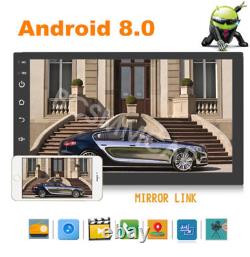 Double DIN Car Stereo Touch Screen Radio Android 8.0 Player GPS Navigation WiFi