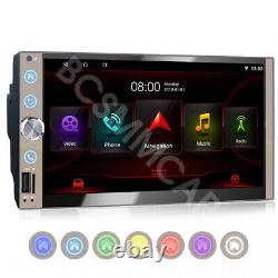 Double Din Stereo Car Radio MP5 Player Bluetooth Touch Screen Mirrorlink WiFi