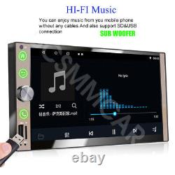 Double Din Stereo Car Radio MP5 Player Bluetooth Touch Screen Mirrorlink WiFi