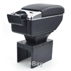 Double-layer telescopic style car central container armrest box Store box holder