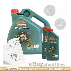 Engine Oil Service Kit 6 litres of Castrol Magnatec 5W-40 C3