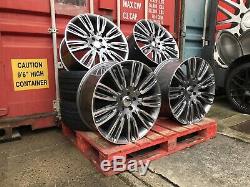 Fits Range Rover Sport 22'' Turbine New Alloy Wheels & New Tyres Gunmetal Pol