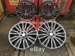 Fits Range Rover Sport 22'' Turbine New Alloy Wheels & New Tyres Gunmetal Pol