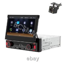 For Apple Carplay 1 Din Car Stereo Radio Head Unit Multimedia MP5 Player Camera