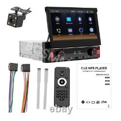 For Apple Carplay 1 Din Car Stereo Radio Head Unit Multimedia MP5 Player Camera