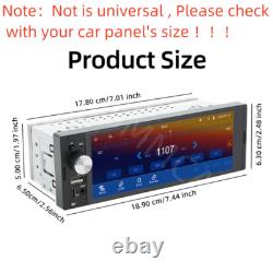 For Apple Carplay Android Auto Car Stereo Radio 6.86in Touch Screen Bluetooth