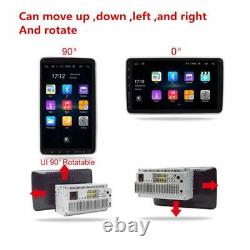 GPS Double Din Rotatable 10.1in Android 9.1 Car Radio Stereo WiFi Mirror Link