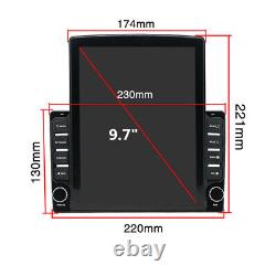 GPS Navigation 2DIN Android9.1 9.7in Car Stereo Radio Player WIFI Free Camaera