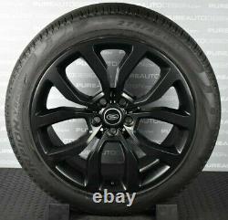 Genuine Range Rover Sport L494 21 Inch Viper Black Alloy Wheels Pirelli Tyres
