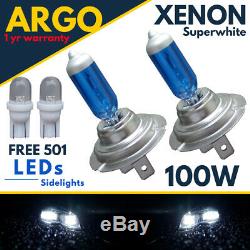 H7 100w Super White Xenon Halogen Headlight 499 Bulbs Hid 12v Led 501 Side light