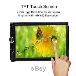 HD Touch In Dash Car Stereo MP5 Player 7 Bluetooth FM Radio TF/USB 2 Din+Camera