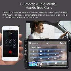 HD Touch In Dash Car Stereo MP5 Player 7 Bluetooth FM Radio TF/USB 2 Din+Camera