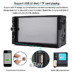 HD Touch In Dash Car Stereo MP5 Player 7 Bluetooth FM Radio TF/USB 2 Din+Camera