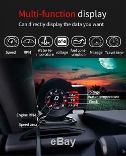 HUD Head-Up Display OBD2 Car Digital Multi Gauge Display Gauge Boost Scan Tool