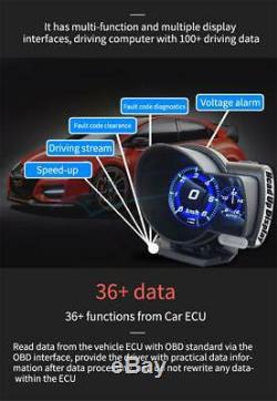 HUD Head-Up Display OBD2 Car Digital Multi Gauge Display Gauge Boost Scan Tool