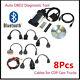 Hot 8pcs Car Cables + Obd2 Diagnostic Tool Bluetooth Tcs Cdp Pro Plus