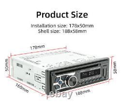 LCD Car Radio 1 DIN Bluetooth Stereo MP3 Player USB/TF/FM Head Unit CD VCD DVD