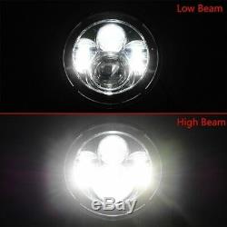 LED Headlights Pair Land Rover Defender 90 110 RHD + LHD E MARKED 7 Inch H4