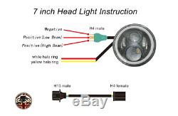 Land Rover 7 LED Headlights x2 50W E Marked DRL Halo Indicator +FREE LED 750AB
