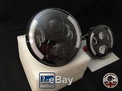 Land Rover Defender 7 Inch LED Headlights Pair 50W E Marked UK EU DRL Indicator