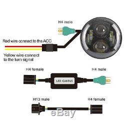 Land Rover Defender 7 Inch LED Headlights Pair 50W E Marked UK EU DRL Indicator