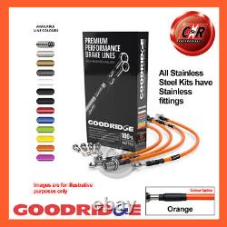 Land Rover Range Rover All P38 97-01 SS Orange Goodridge Hoses SRA0107-6C-OR