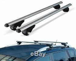 Locking Aluminium Car Roof Bars Rack 1.35M & 320L Roof Box For Raised Rails