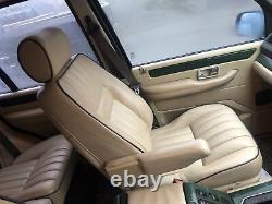 Lot02 RANGE ROVER P38 Electric Leather Seats Cream With Blue Piping