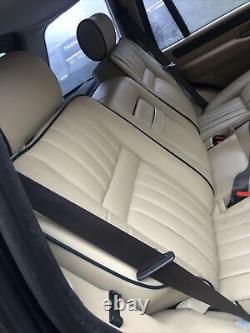 Lot02 RANGE ROVER P38 Electric Leather Seats Cream With Blue Piping