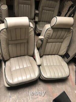 Lot47 RANGE ROVER P38 Electric Leather Seats Cream Green Piping