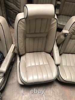 Lot47 RANGE ROVER P38 Electric Leather Seats Cream Green Piping
