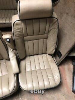 Lot47 RANGE ROVER P38 Electric Leather Seats Cream Green Piping