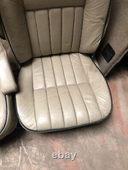 Lot47 RANGE ROVER P38 Electric Leather Seats Cream Green Piping