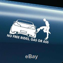 No Free Rides Gas Or Funny Car Decal Vinyl Sticker For Window Bumper Panel