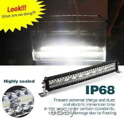 Off Road LED Light Bar 32inch Curved Spot Flood Combo Beam Fog Driving Lamp 4x4