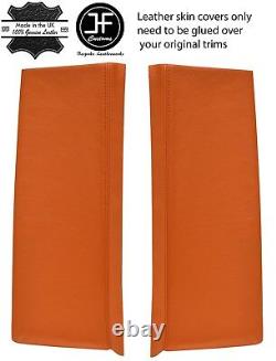 Orange Real Leather 2x Rear E Post Pillar Covers Fits Range Rover P38 94-02